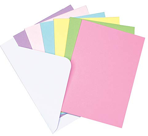 Baker Ross AF358 Blank Coloured Greeting Cards (Pack of 12) To Colour in, Decorate and Personalise, 148mm x 105mm