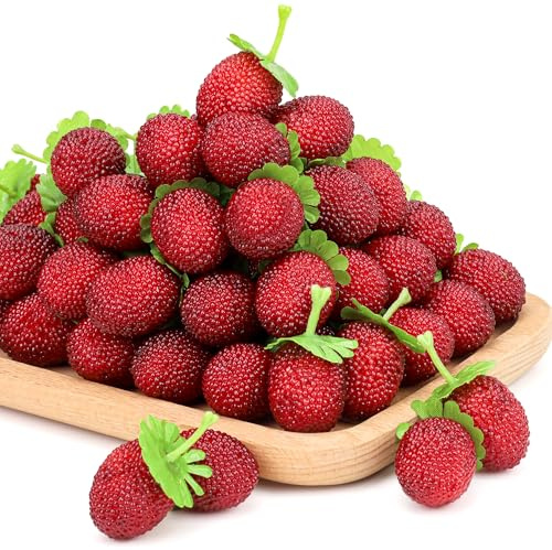 Moving Box 30 PCS Artificiale Lampone Decorativo Falso Frutta Casa Festa Festival Decorazione