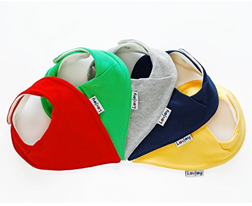 Lovjoy Bandana Baby Halstuch Lätzchen - Dreieckstucher - Für 0-3 Jahre - 5er Pack