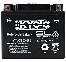 Batterie Moto prête à l'emploi SLA AGM YTX12-BS Kyoto 12V 10AH