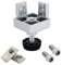 SCHMIDT systemprofile 4x Fußverbinder Nut 8 40x40mm Standfuß M8 Fuß höhenverstellbar Stellfuß Nivellierfuß Aluprofil-Zubehör