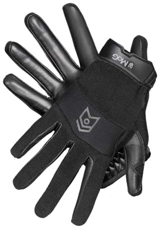 MOG Masters of Gloves 2ndSkin Black Einsatz-Handschuh, vielseitiger taktischer Schnittschutz-Handschuh aus Ziegenleder mit Hitzeschutz und hoher Taktilität für Polizei, Zoll, Spezialeinheiten, Militär