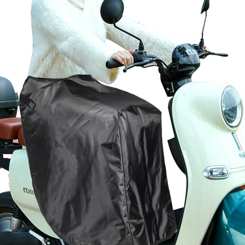 Tablier Scooter Universel, Tapis de Jambe Protection Coupe-Vent, Imperméable et Résistant au Froid, Noir