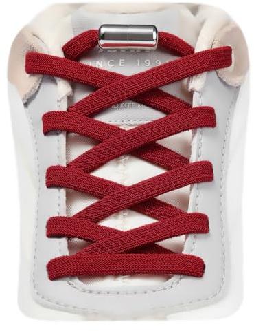 Handshop 2 Pairs Elastic Shoe Laces for Kids and Adults, No Tie Shoelaces for Trainers, Running Shoes, Sports Shoes Red 125cm