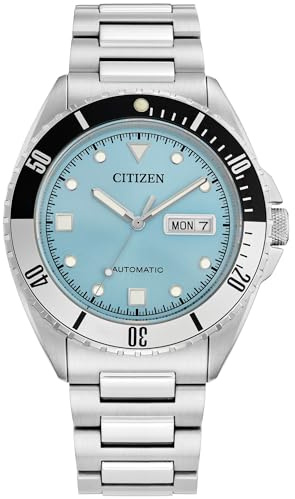 Citizen Herren-Automatikuhr aus Edelstahl, Hellblaues Zifferblatt, Classic