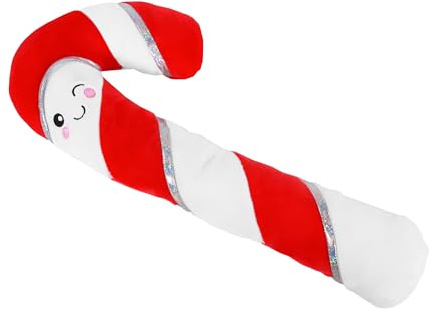 Rosewood Comet Candy Cane Dog Toy – Festive 44cm Squeaky Christmas Plush Toy with Durable Rope Core – Soft Gift for Dogs & Puppies, Suitable for Small, Medium & Large Breeds