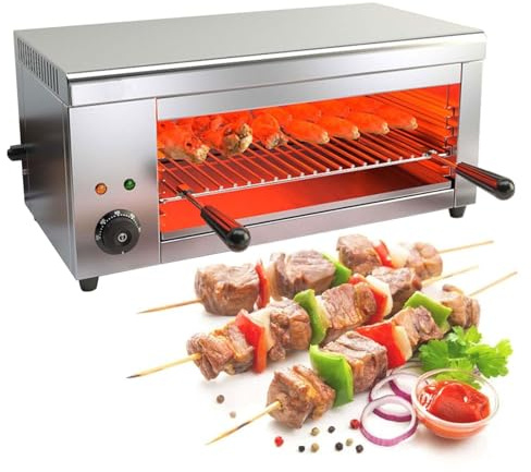 Salamandra elettrica commerciale con temperatura regolabile, montaggio a parete o design da banco per uso domestico e ristorante