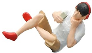 lopituwe Figure in miniatura dettagliate 1/64 Figure di persone per giardini delle fate e layout di modelli in miniatura Modelli treni 1/64 persone Modello casa delle bambole resina