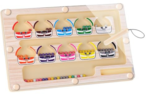 Laberinto De Conteo Y Color Magnético - Tablero De Laberinto Educativo De 1 Pieza Para Mayores De 3 Años, Juguete De Aprendizaje Preescolar | Desarrollo Temprano Color Número Conteo Actividad Divertid