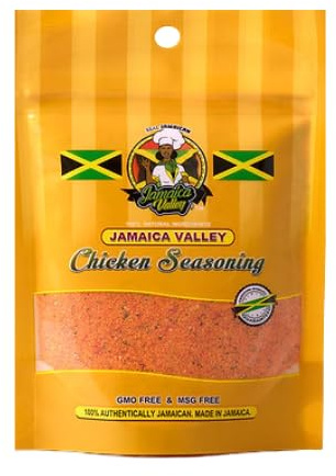 Jamaica Valley Chicken Seasoning 100g | Authentic Jamaican Poultry Seasoning | Herb & Spice Blend | MSG-Free | Perfect for Grilling, Roasting & Frying