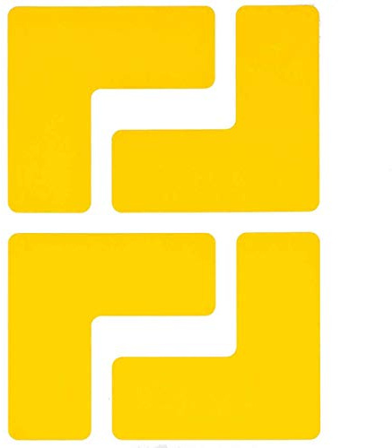 Toughstripe L Corner Marker, 50,80mm x 127mm x 127mm, Gelb, 20er Pack