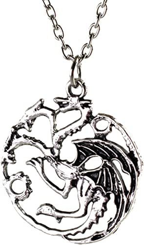 Gionatan Shop Daenerys - Collar con colgante de dragón con 3 cabezas de Juego de Tronos