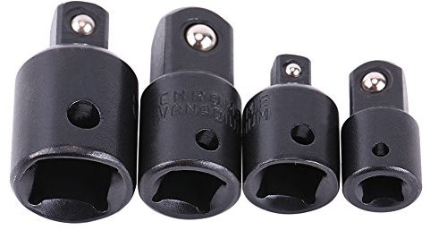 Adattatore 1 4 a 1 2 Prese a Impatto, Set di Convertitori per Cacciaviti a Bussola 4 Pezzi 1 2, 3 8, 1 4 Adattatori per Chiavi a Bussola