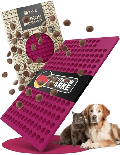 YAVA® medium Halbkugel (1,5cm) Backmatte Hundekekse, Premium Silikon Backmatte für Hundeleckerli, Hundekekse Backform,Leckerli Backmatte für Hunde,Backmatten für Hundeleckerlies,BPA-frei (Bordeauxrot)