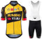 assocauicy Herren Kurzarm Fahrrad Trikot Set,Atmungsaktiv Schnell Trocknend Radtrikot Mit 4d Gel Gepolsterten Shorts Fahrradbekleidung Set
