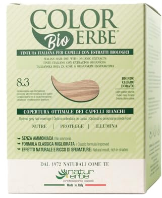Färbefarbe Kräuter Bio Hellblond Gold (8.3)