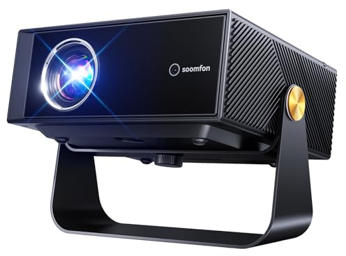 SOOMFON Smart Beamer 4K Heimkino - Kleiner Beamer für Handy Autofokus ＆ Trapezkorrektur, Mini Projektor mit WiFi ＆ Bluetooth mit Fire Stick/Smartphone/PS5/Heimkino/Outdoor Kompatibel mit Netflix