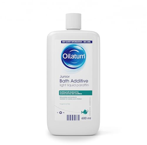 Oilatum Junior, Treatment for Eczema & Dry Skin Conditions, Bath Additive, Protects Skin from Moisture Loss, Fragrance Free, Suitable for Babies & Children, 1 x 600ml