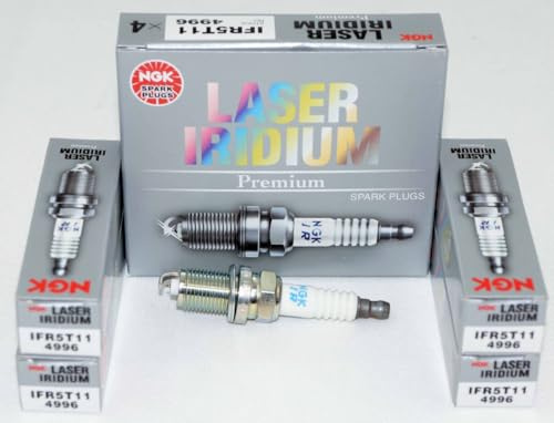 NGK 4996 Laser Iridium Spark Plugs IFR5T11 Pack of 4