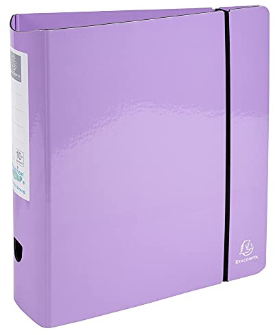Exacompta - Ref. 53768E - 1 Aquarel Prem'Touch lever arch file - Rounded spine 80mm - A4 - Assorted colours - Mauve