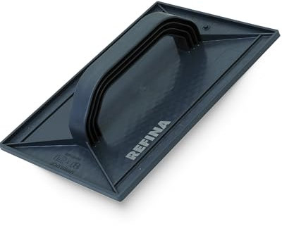 REFINA Diamond Faced Float for Walls, Ceilings, Floors - 11 x 7 (270 x 180mm) Durable ABS Plastic Plastering Trowel w/Diamond Indented Pattern & Ergonomic Handle - Rendering & Plastering Tools