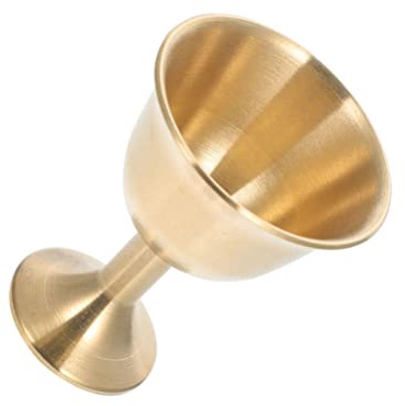 USHOBE Gobelet À Calice En Laiton Flûtes À Champagne Gobelet En Verre De Rouge Gobelet En Métal Tasse À Liqueur Verre À Liqueur Pour Bouddhiste Offrande D'eau La