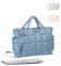 WELAVILA Wickeltasche, Puffer-Stil, Kuriertasche, schicke Baby-Essentials Reisetasche mit Wickelunterlage und isolierten Taschen, multifunktionale Wickeltasche, Königsblau