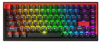 DrunkDeer G75 Rapid Trigger Tastatur, Esports Gaming-Tastatur Magnetischer Schalter Last Win Mode Einstellbare Betätigung, 75% Design - ANSI, Schwarz