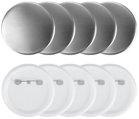 Buttons Badges Pins, Blank Button Making Supplies Metal Round Badge Blank Button for DIY Crafts Supplies Kids Party Gifts F4-DIYXZ (44MM)
