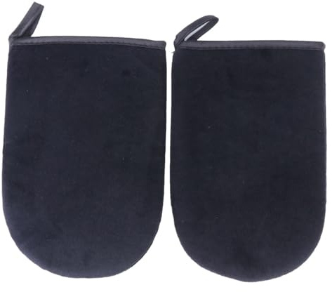 GALPADA 2 piezas Guantes Autobronceadores Suaves Aplicador de Loción Reutilizable para Bronceado Uniforme y Natural Negro