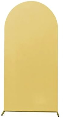 Bröllopsbågsöverdrag bakgrundsduk med båge för bröllopsdekoration, mycket elastisk, för födelsedagsfester, ceremonier och banketter (gul, 220 x 120 cm)