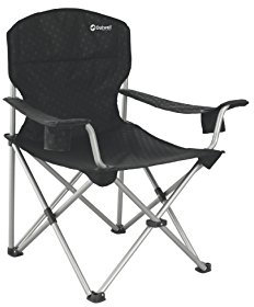Outwell 470048 Catamarca Campingstuhl mit einer Tragkraft von 150 Kg, XL, Schwarz