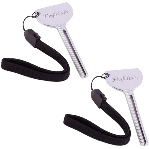 2pcs Tube Toothpaste Squeezer Keys, Metal Hair Dye Color Key Roller Dispenser Wringer Tool
