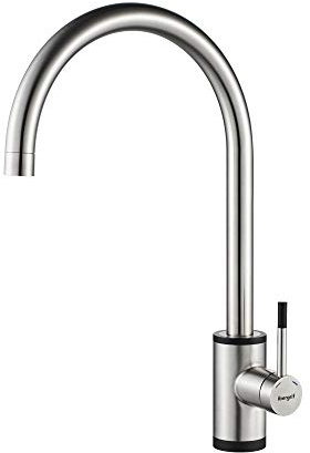 Ibergrif - Mitigeur Évier avec Bec Haut, Robinet de Cuisine, Inox