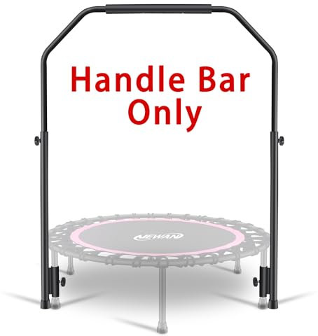 Newan Rebounder-Lenker-Zubehör für runde Fitness-Trampoline, gepolsterte Schaumstoffgriffe, nur anwendbar für Fußrohre zwischen 2,5 cm Durchmesser (Trampolin Nicht im Lieferumfang enthalten)