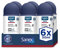 Sanex Men Dermo Invisible, Desodorante Roll-on Hombre, Antitranspirante, Pack 6 unidades x 50ml