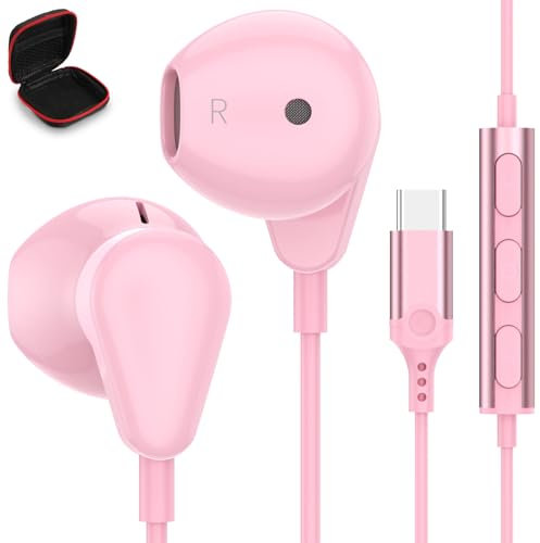 Écouteurs USB C pour iPhone 15 Samsung A54 A34 5G,Type C Écouteurs Intra-Auriculaires avec Microphone USB C Casque pour Pixel 8 Pro 7a Galaxy A33 A53 S24 S22 S21 One Plus 12 Mi 13T 12 POCO X6 Pro