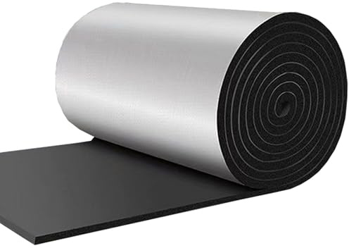 Isolant Thermique Adhesif Absorption Acoustique Panneau Isolant Thermique Mur 5mm D'Epaisseur Refléchissant Chaleur Radiateur Feuille Aluminium, pour Radiateur, Sol, Toit, Mur, Bureau ( Size : 1mx2m )