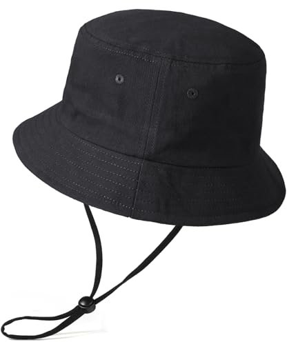 TAGVO XL/XXL Fischerhut Herren Damen, Große Anglerhut UPF50+ Baumwolle Bucket Hat Faltbar UV-Schutz Sonnenhut mit Breiter Krempe