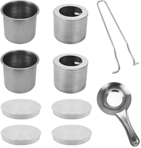 Bioethanol Burner Pots,Ethanol Burner Set,Replacement Combustion Chamber Bioethanol with 4 Ceramic Wool for Bioethanol,Universal for Combustion Chamber for Table Fireplace