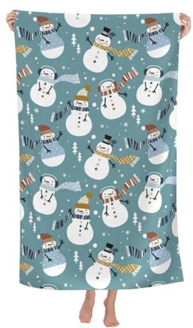 Herren Damen Badetuch Groß Großes Strandtuch „Frohe Weihnachten“ Poolhandtücher Klassische Microfaser Handtücher Niedlich Duschtücher Für Strand Pool Hotels