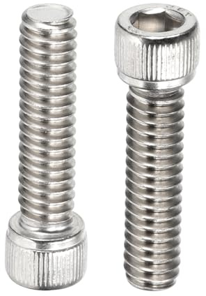 PATIKIL 1/4-20x1 Hex Socket Head Cap Screws Bolts, 10 Pcs 304 Stainless Steel Screws Bolts, Socket Hex Drive, Full Thread, Bright Finish