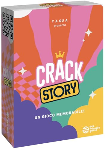 CRACK STORY – Gioco di Carte e di Società Creativo | Party Game di Storie per Amici e Famiglia | Gioco di Gruppo | 2-8 Giocatori | Dai 10 Anni | Italiano
