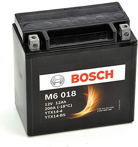 Bosch M6018 Batería motocicleta YTX14-BS - 12 V AGM 12A/h-100A