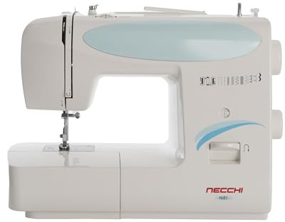 Necchi N81 Macchina per Cucire, Interno in pressofusione in Alluminio, scocca in ABS, Light Blu, Regular