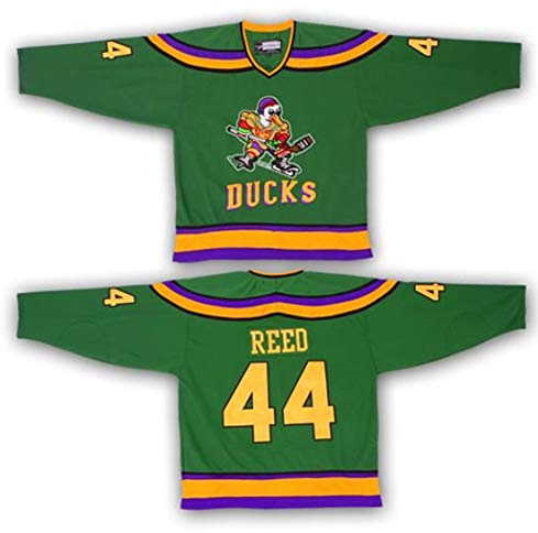 Gmjay Reed # 44 Mighty Ducks Eishockey Jersey Movie hockey grön sydd alfanumerisk S-XXXL
