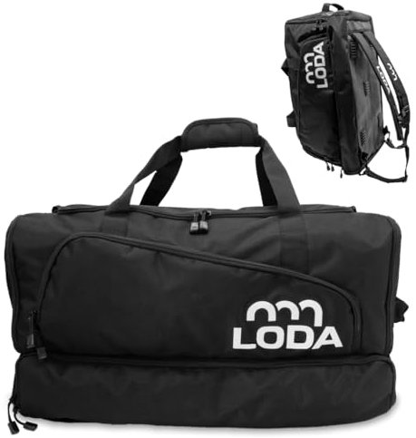 LODA Team (68L) - Sporttasche mit Schuhfach, Nassfach, Rucksackfunktion & Wertsachenfach - Perfekte Fußball-, Handball-, Trainings-, oder Fitnesstasche - Tasche für Sport, Reisen & Freizeit