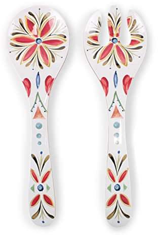 Purely Home Mediterranean - Outdoor/Camping/Picnic - Melamine/Plastic Salad Servers