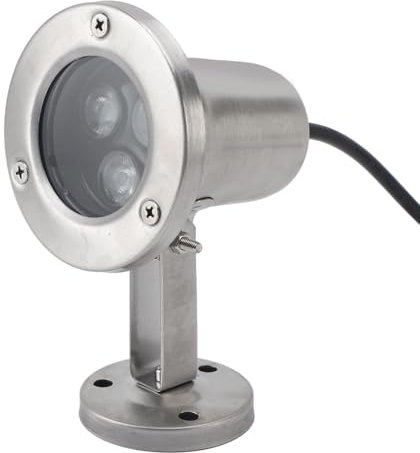 Topiky Luces Subacuáticas para Estanque, Luz LED Sumergible para Estanque con IP68 a Prueba de Agua, Acero Inoxidable de 3W, Ahorro de Energía, Foco Sumergible para Fuente Piscina