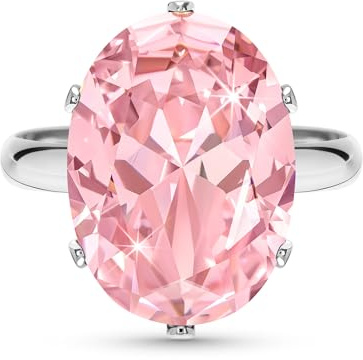 Linawe Fake Diamond Big Stone Adjustable Rings for Women Trendy | Costume Jewellery, Copper, Large, Cocktail, Birthstone, Rhinestone, Gemstone, Cubic Zirconia, Stone, Chunky, Crystal, Faux